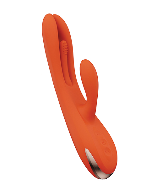 Shop Terri App Controlled Kinky Finger Tapping Rabbit Vibrator - Orange online