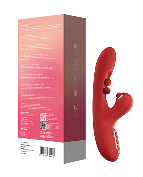 Buy Honey Play Box Tickler Wiggling G-Spot Vibrator & Tapping Clitoral Stimulator - Red