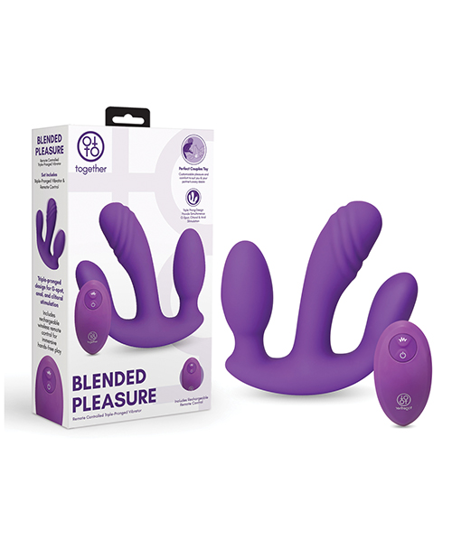 Shop Together Blended Pleasure Remote Controlled Triple-Pronged Vibrator online