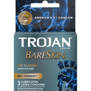 Shop Trojan Bareskin Condoms - Box of 3 online