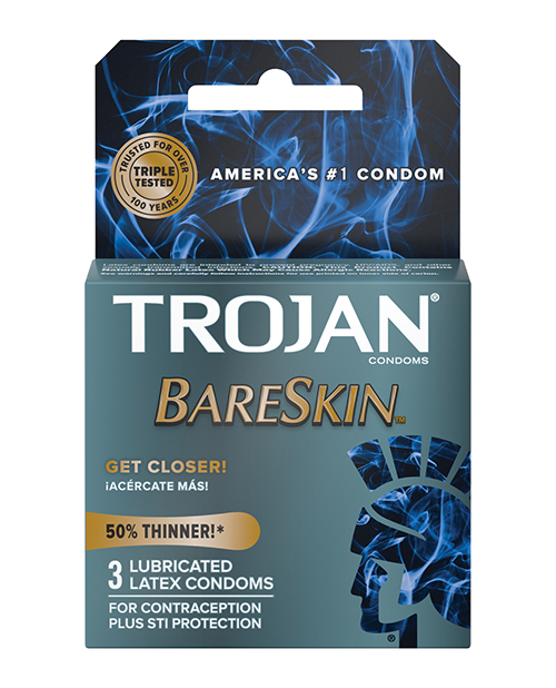 Shop Trojan Bareskin Condoms - Box of 3 online