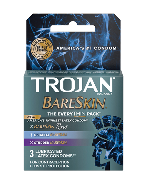 Shop Trojan BareSkin EveryTHIN Condoms - Variety Pack of 3 online