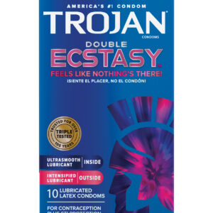 Shop Trojan Double Ecstasy Condoms - Box of 10 online