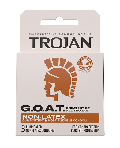 Shop Trojan G.O.A.T. Non-Latex Lubricated Condoms - Box of 3 online