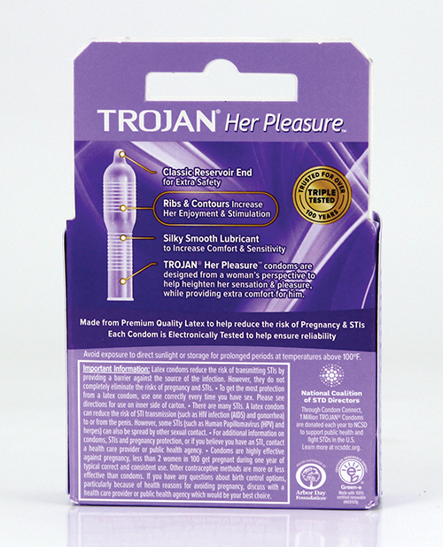 Order Trojan Her Pleasure Condoms - Box of 3 online