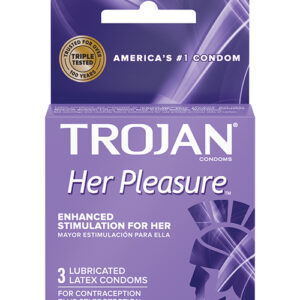Shop Trojan Her Pleasure Condoms - Box of 3 online