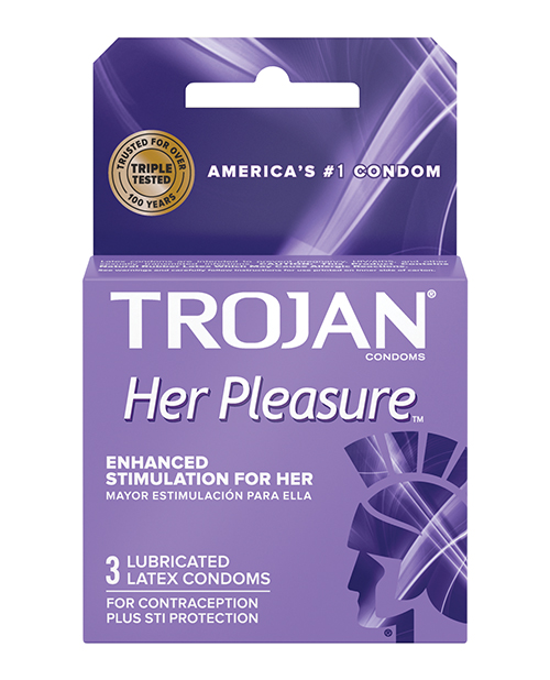 Shop Trojan Her Pleasure Condoms - Box of 3 online