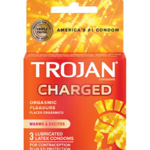 Shop Trojan Intensified Charged Condoms - Box of 3 online