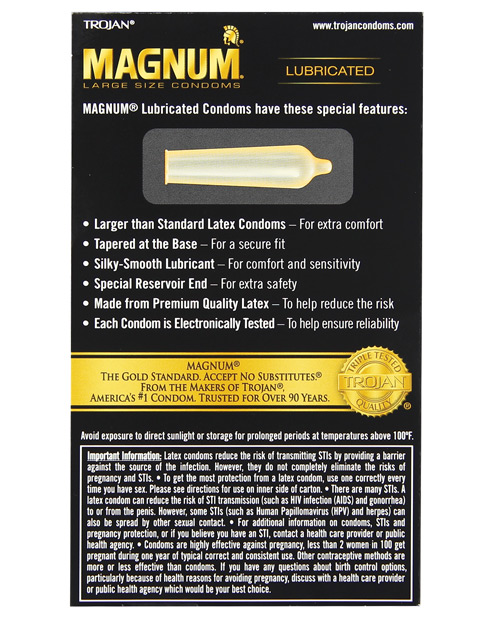Order Trojan Magnum Condoms - Box of 12 online
