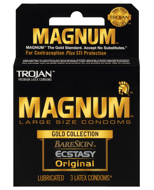 Shop Trojan Magnum Gold Collection - Box of 3 online