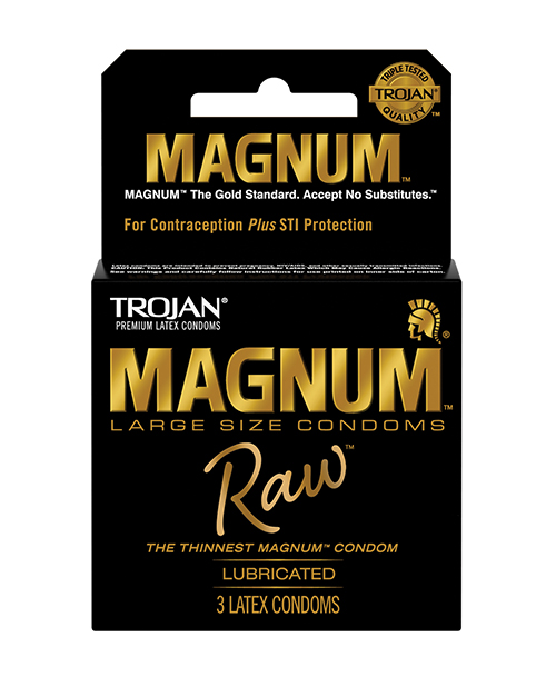 Shop Trojan Magnum Raw Condoms - Pack of 3 online