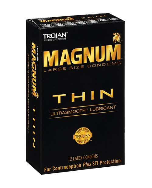 Shop Trojan Magnum Thin Condoms - Pack of 12 online