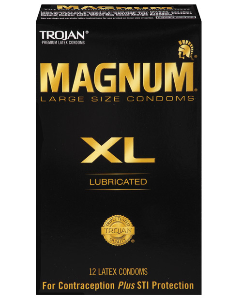 Shop Trojan Magnum XL Lubricated Condoms - Box of 12 online