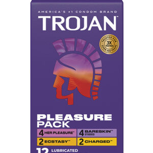 Shop Trojan Pleasure Condoms - Asst. Box of 12 online