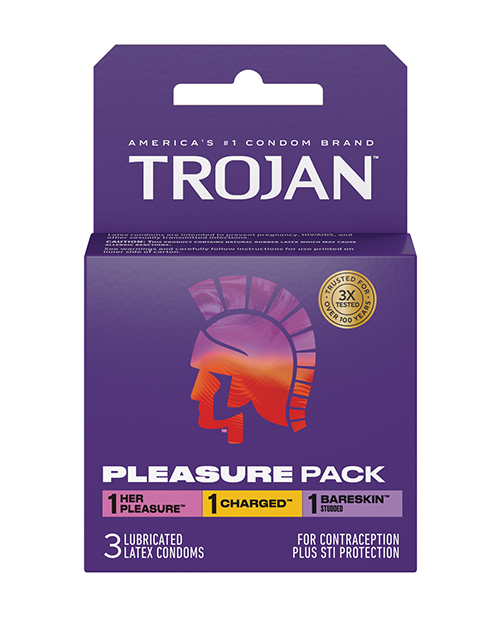 Shop Trojan Pleasure Condoms - Asst. Box of 3 online