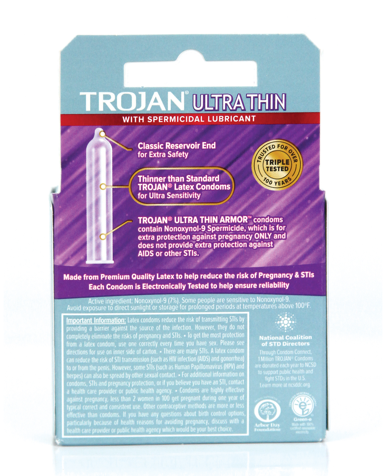 Order Trojan Ultra Thin Armor Spermicidal - Box of 3 online