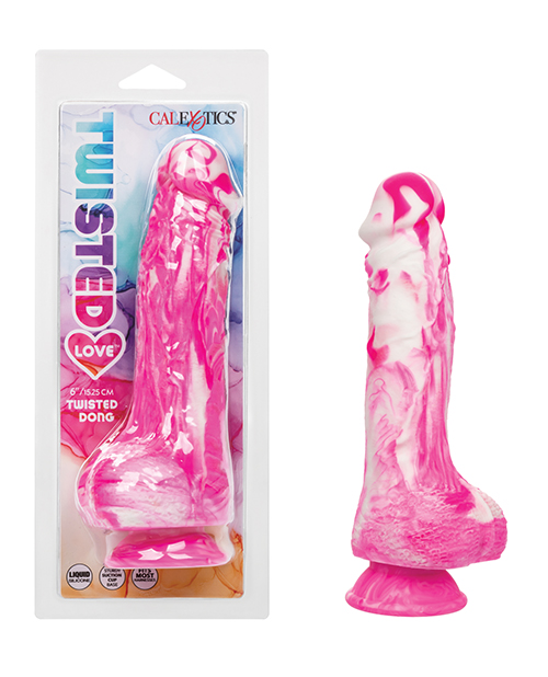 Shop Twisted Love Twisted Silicone Dong - Pink online