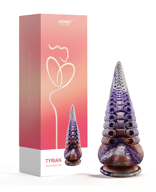 Order Tyrian Tentacle Shape Suction Cup Dildo - Multi Color online