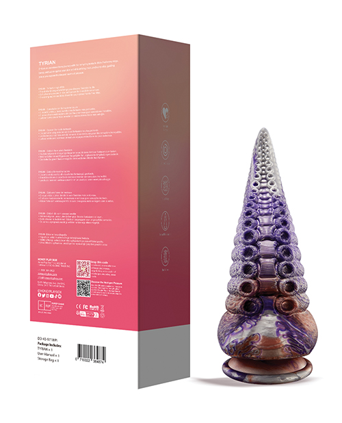 Tyrian Tentacle Shape Suction Cup Dildo - Multi Color for sale