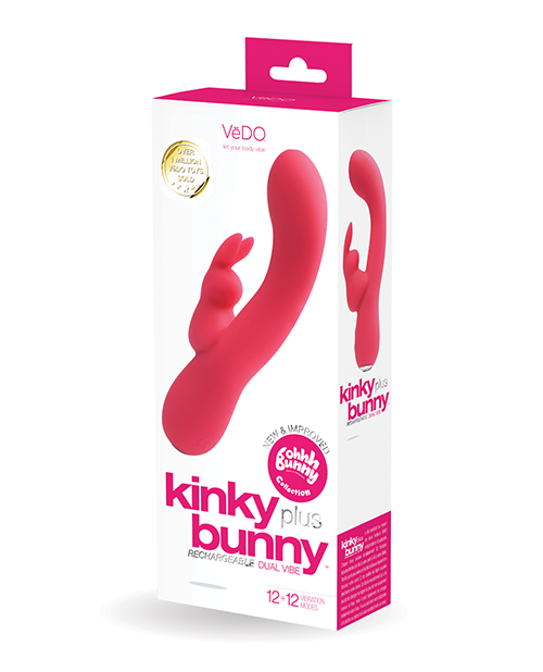 Shop VeDO Kinky Bunny Plus Rechargeable Dual Vibe - Foxy Pink online