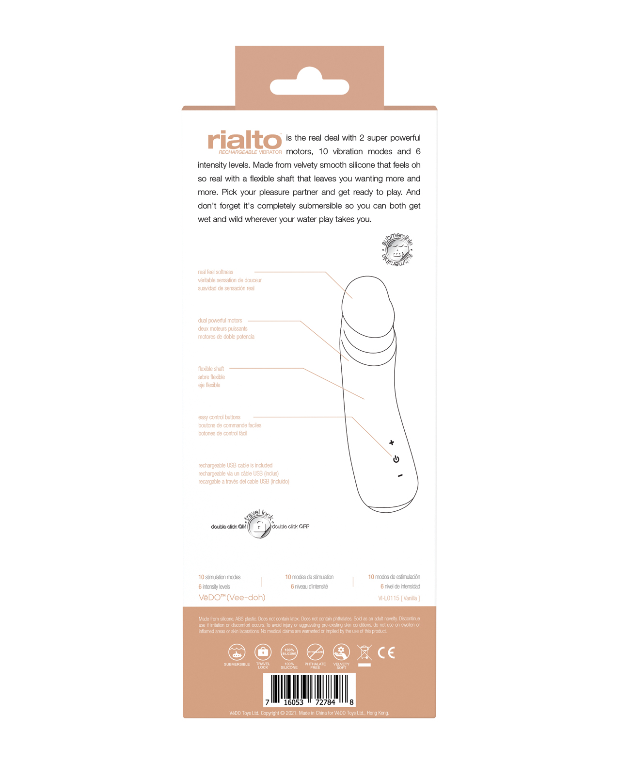 Shop VeDO VeDO Rialto Rechargeable Vibe - Vanilla