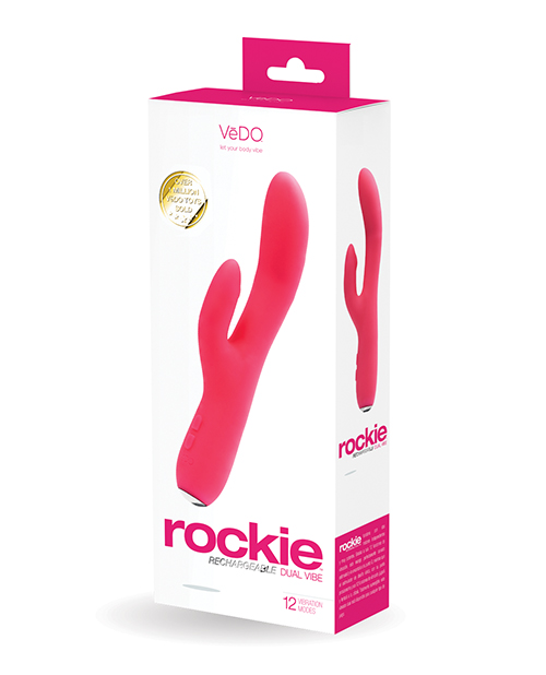 Shop VeDO Rockie Rechargeable Dual Vibe - Foxy Pink online