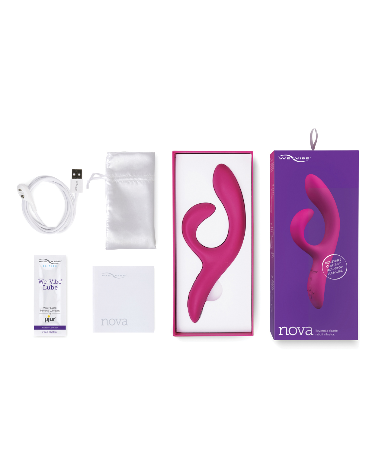 Shop We-Vibe Nova 2 Flexible Rabbit - Fuchsia
