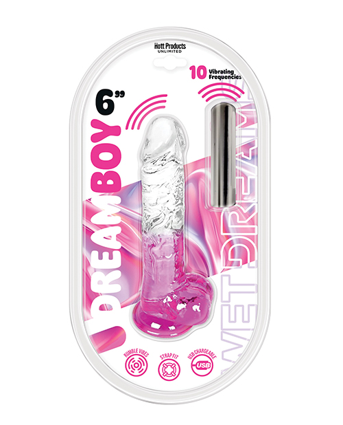Shop Wet Dreams Dream Boy 6" Jelly Vibrator - Pink online