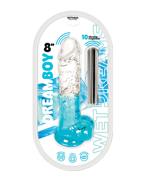 Shop Wet Dreams Dream Boy 8" Jelly Vibrator - Blue online