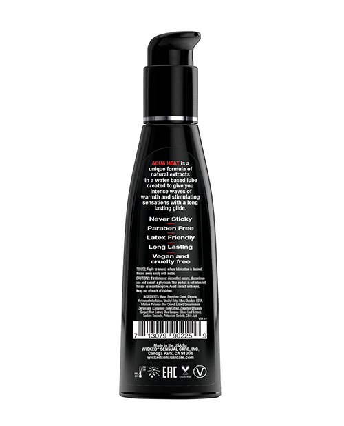 Order Wicked Sensual Care Aqua Heat Warming Water Based Lubricant - 4 oz online