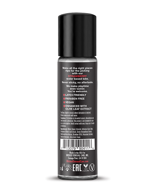 Order Wicked Sensual Care Aqua Water Based Lubricant - 1 oz Strawberry online
