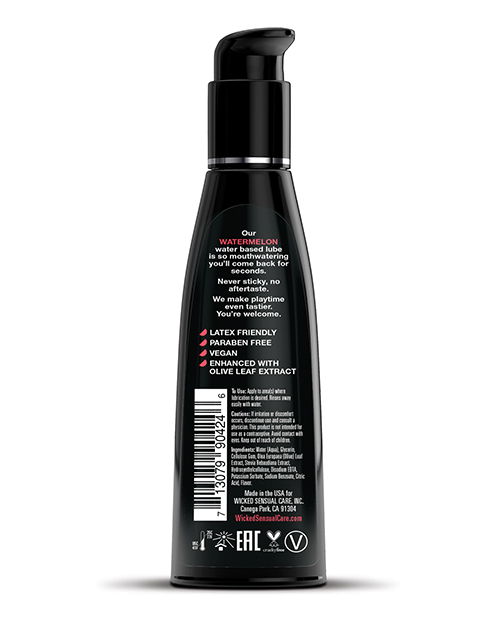 Order Wicked Sensual Care Aqua Water Based Lubricant - 4 oz Watermelon online
