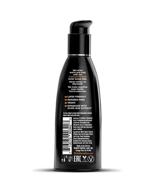 Order Wicked Sensual Care Aqua Waterbased Lubricant - 2 oz Cinnamon Bun online