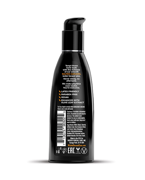Order Wicked Sensual Care Aqua Waterbased Lubricant - 2 oz Salted Caramel online