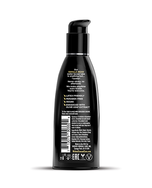 Order Wicked Sensual Care Aqua Waterbased Lubricant - 2 oz Vanilla Bean online