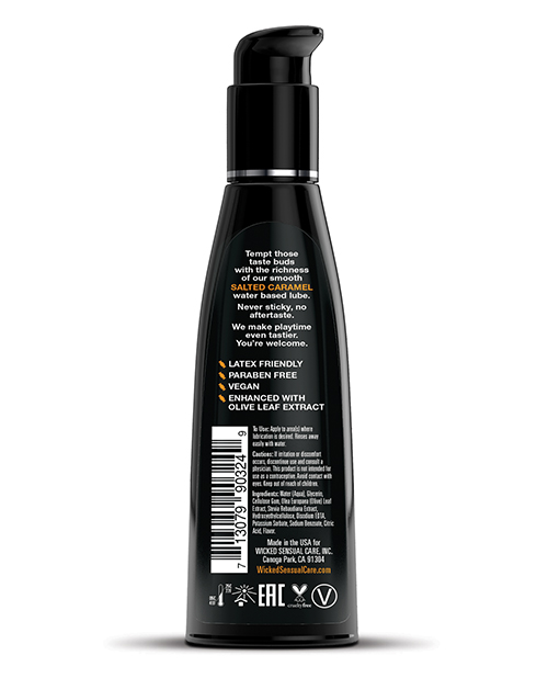 Order Wicked Sensual Care Aqua Waterbased Lubricant - 4 oz Salted Caramel online