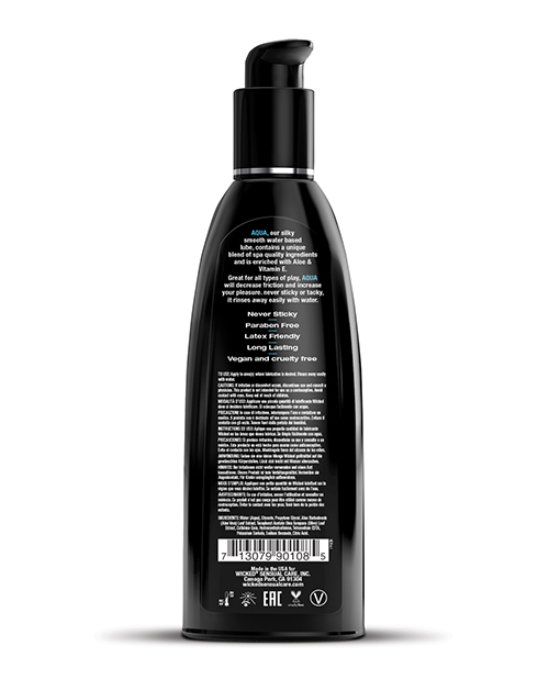 Order Wicked Sensual Care Aqua Waterbased Lubricant - 8.5 oz Fragrance Free online