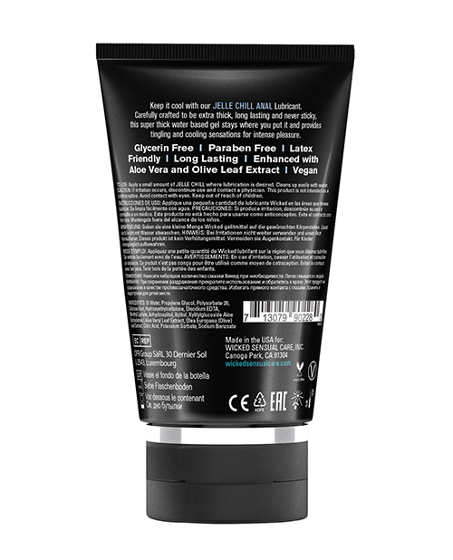 Order Wicked Sensual Care Jelle Chill Waterbased Anal Gel Lubricant - 4 oz online