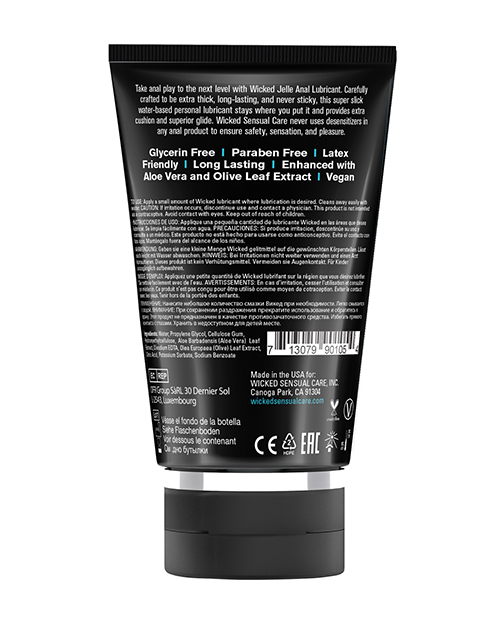 Order Wicked Sensual Care Jelle Waterbased Anal Lubricant - 4 oz Fragrance Free online