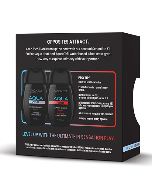 Order Wicked Sensual Care Sensation Kit Cooling and Warming Water Based Lubricants - 1.5 oz Bottles online