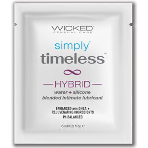 Shop Wicked Sensual Care Simply Timeless Hybrid Water & Silicone Lubricant - .2 oz online