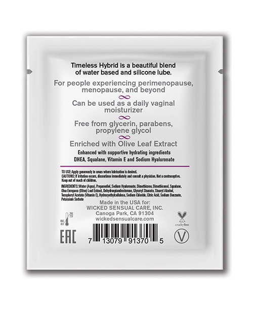 Order Wicked Sensual Care Simply Timeless Hybrid Water & Silicone Lubricant - .2 oz online