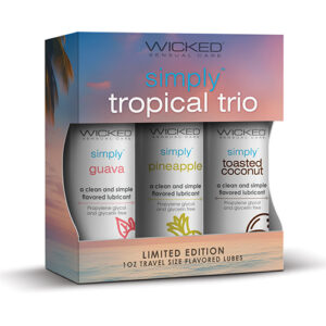 Shop Wicked Sensual Care Tropical Trio Travel Size Flavored Lubes - 1 oz Bottles online