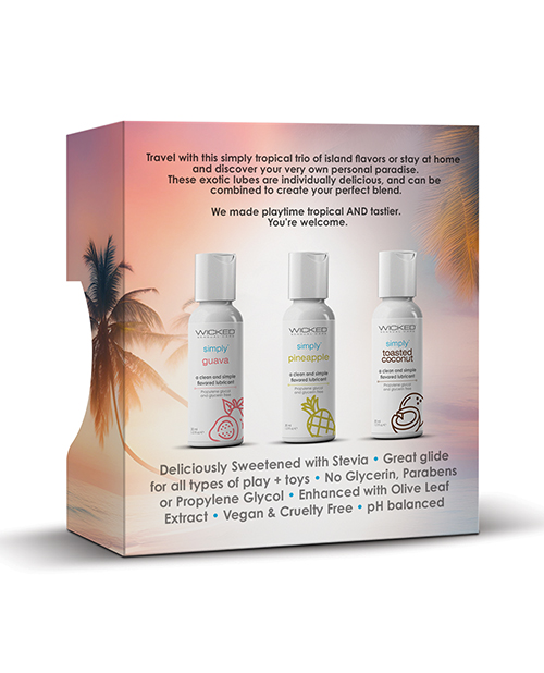 Buy Wicked Sensual Care Wicked Sensual Care Tropical Trio Travel Size Flavored Lubes - 1 oz Bottles