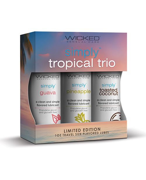 Shop Wicked Sensual Care Tropical Trio Travel Size Flavored Lubes - 1 oz Bottles online