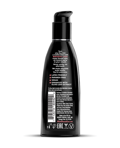 Order Wicked Sensual Care Water Based Lubricant - 2 oz Birthday Cake online