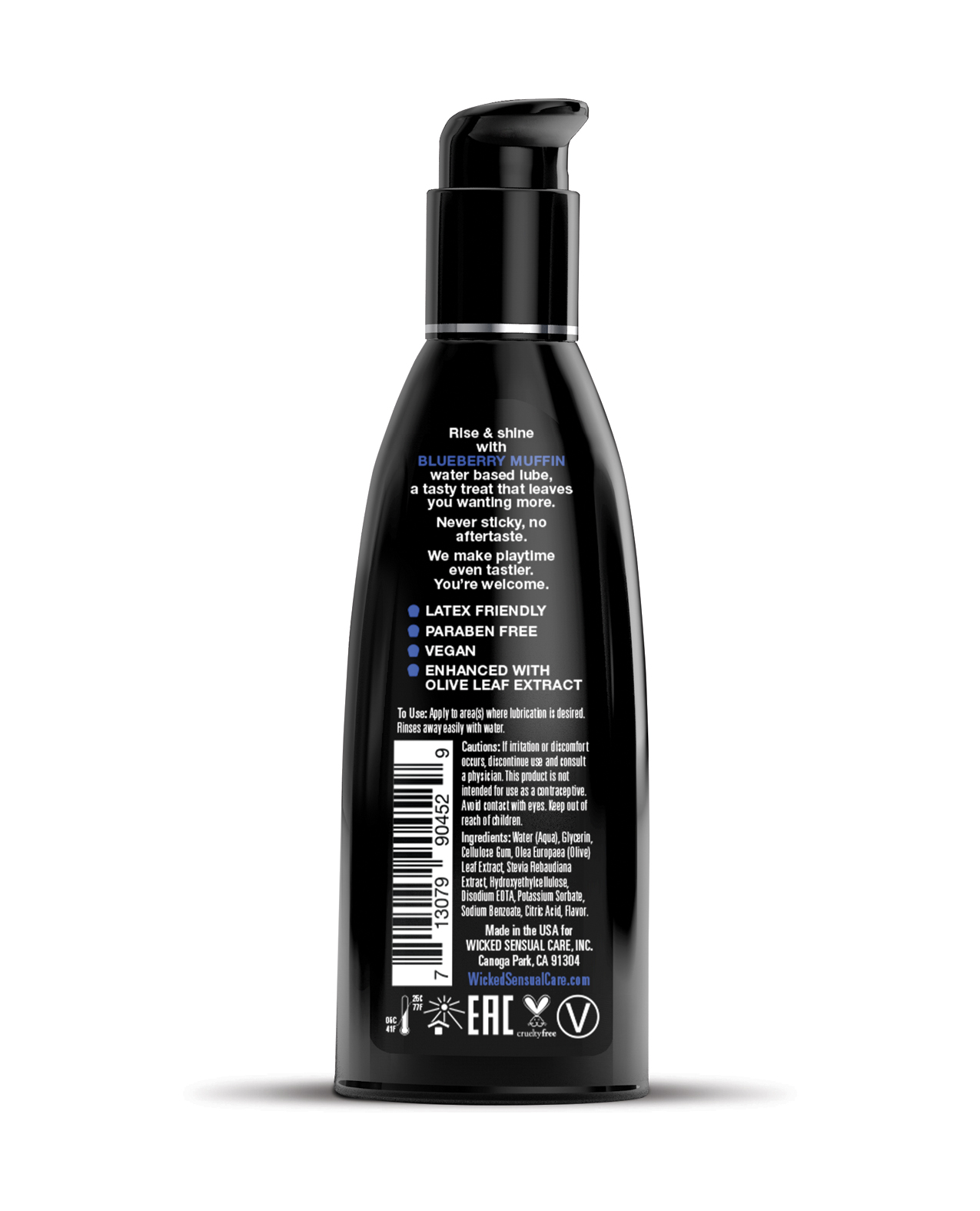 Order Wicked Sensual Care Water Based Lubricant - 2 oz Blueberry Muffin online