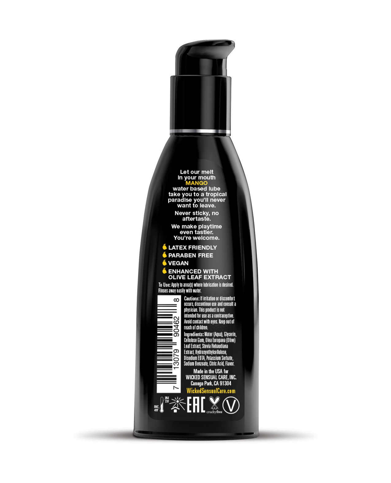 Order Wicked Sensual Care Water Based Lubricant - 2 oz Mango online