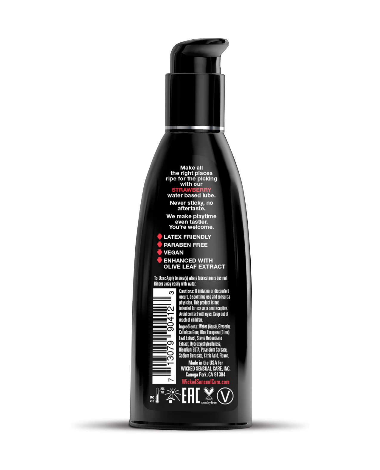 Order Wicked Sensual Care Water Based Lubricant - 2 oz Strawberry online
