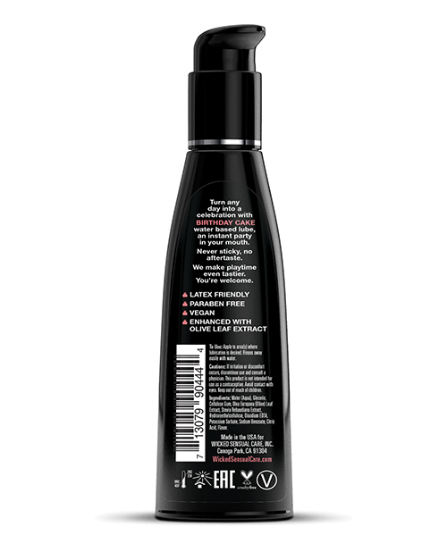 Order Wicked Sensual Care Water Based Lubricant - 4 oz Birthday Cake online